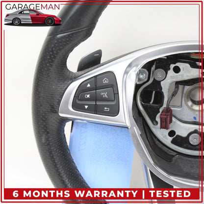 2015-2020 Mercedes W205 C300 Sport Steering Wheel w/ Paddle Shifters OEM