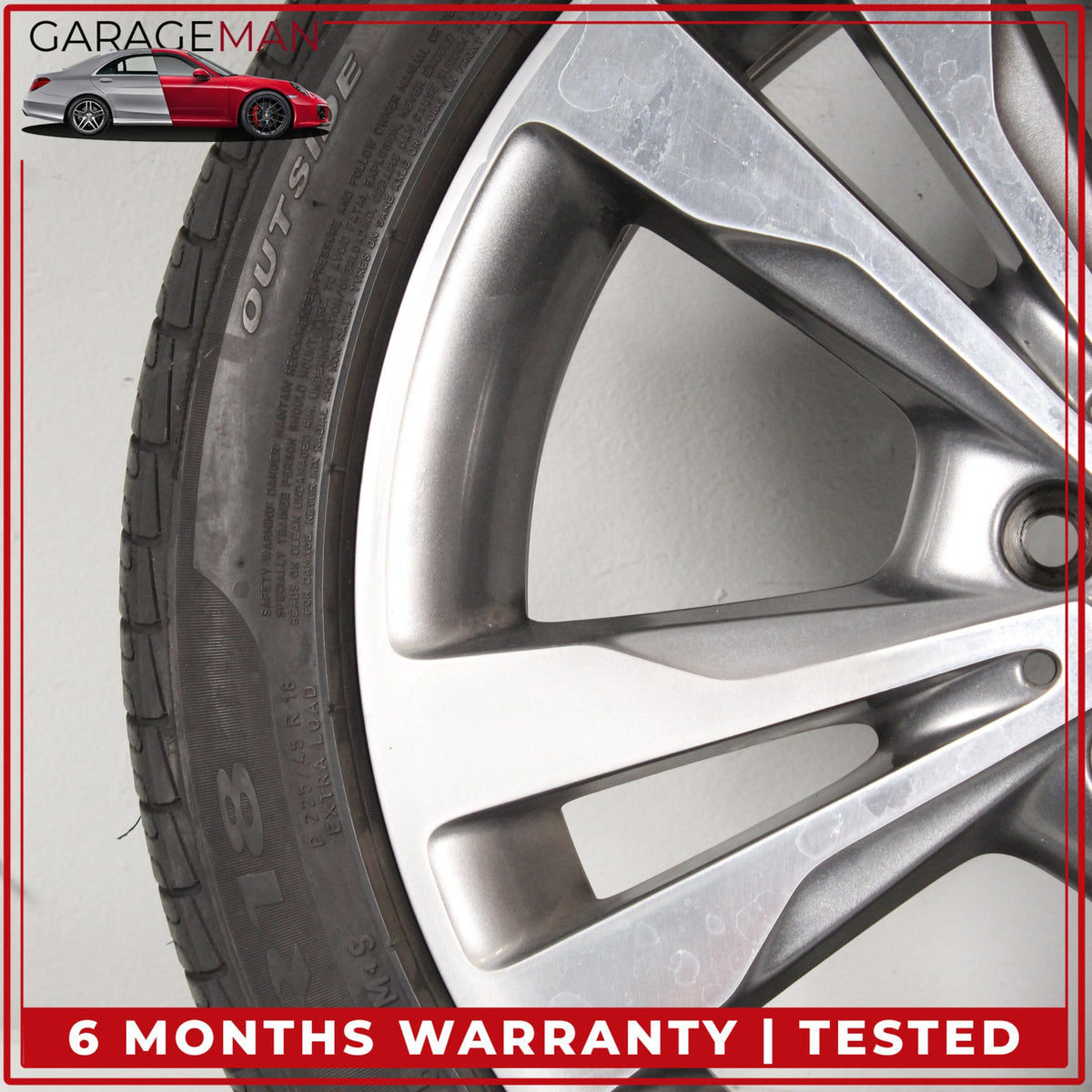 2015-2023 Mercedes W205 C300 Front or Rear Wheel Rim w/ Pirelli Tire 7.5JX18 OEM