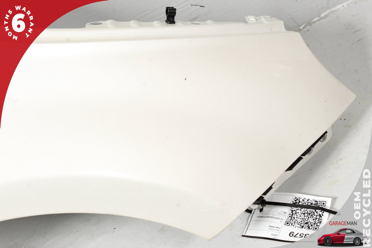 2012-2019 Fiat 500e Front Right Side Fender Wing Panel White 68070512AD OEM