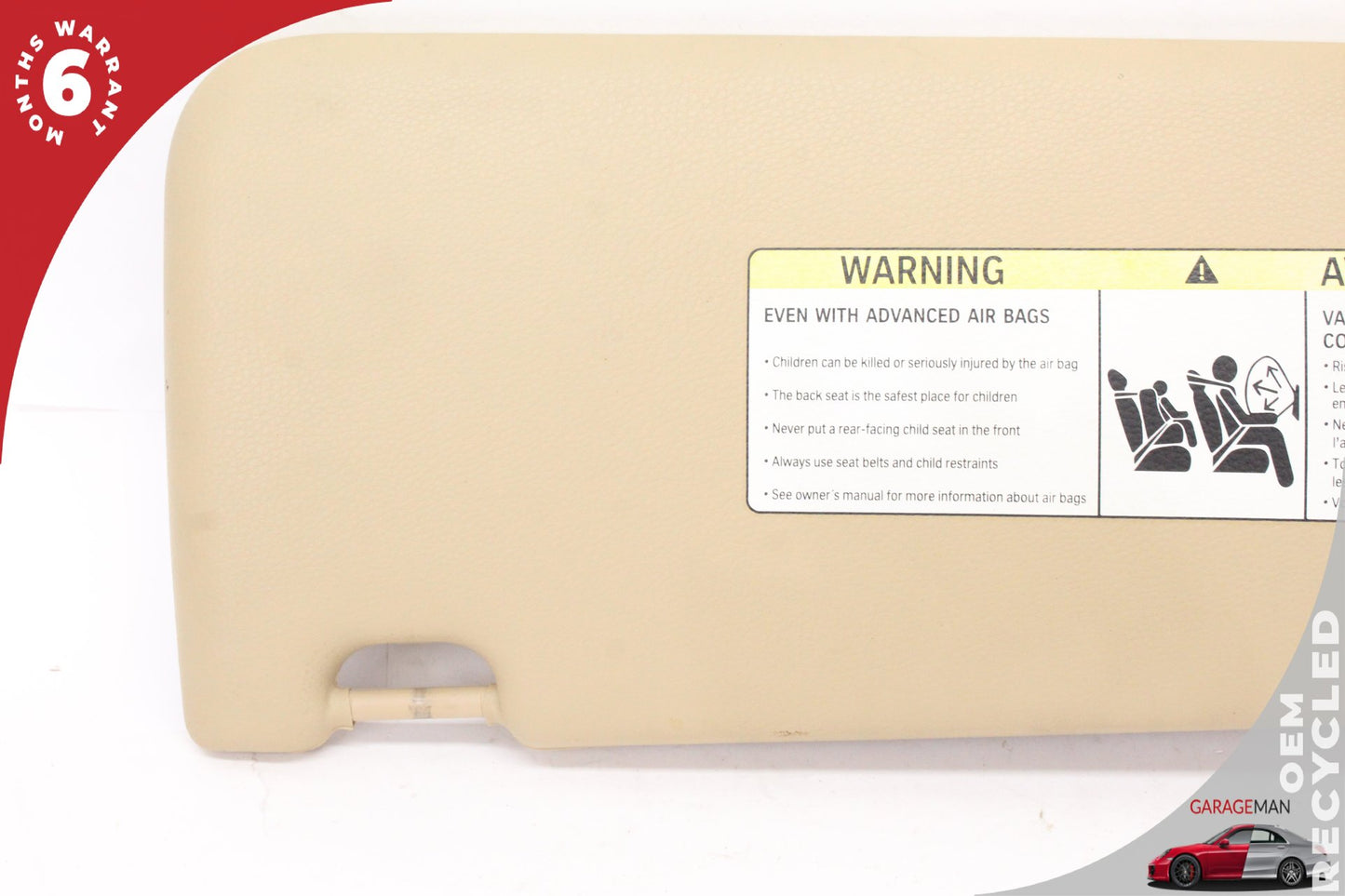 2013-2015 BMW X1 E84 Front Right Passenger Side Sun Visor Beige w/ Mirror OEM