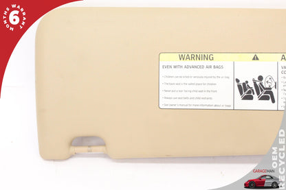 2013-2015 BMW X1 E84 Front Right Passenger Side Sun Visor Beige w/ Mirror OEM