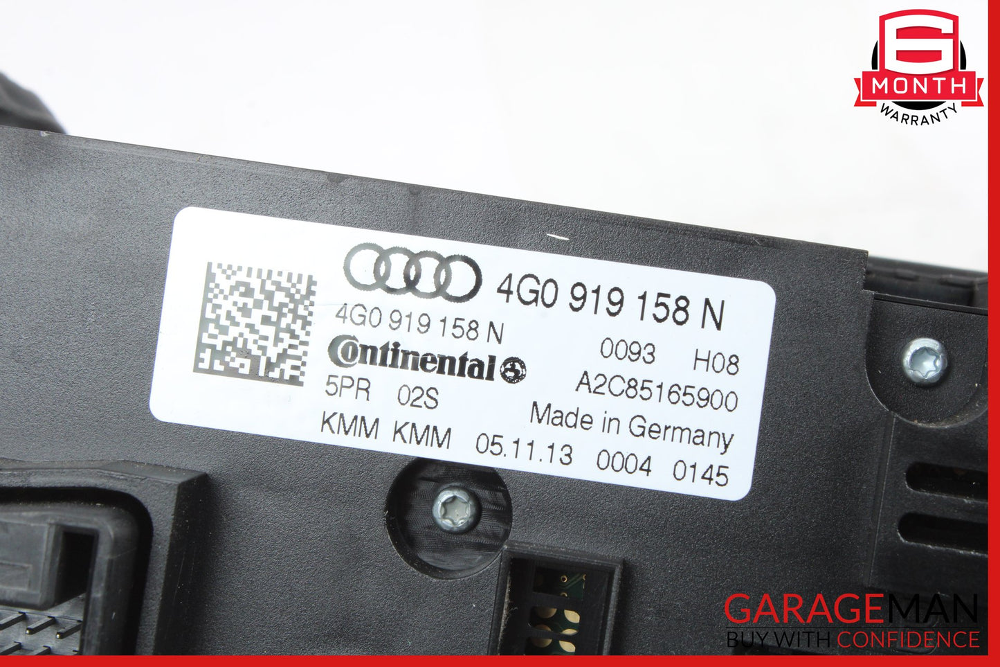 2012-2018 Audi S7 Rear A/C AC Climate Control Switch Panel 4G0919158N OEM