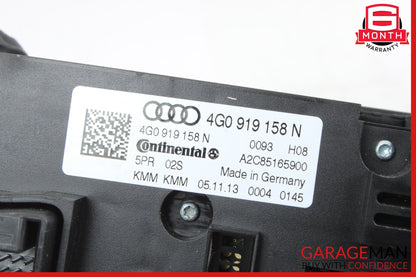 2012-2018 Audi S7 Rear A/C AC Climate Control Switch Panel 4G0919158N OEM