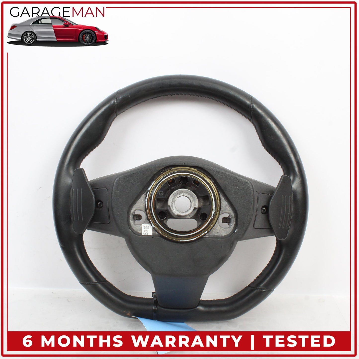 2015-2020 Jaguar F-Type X152 Steering Wheel Flat Bottom w/ Paddle Shifters OEM