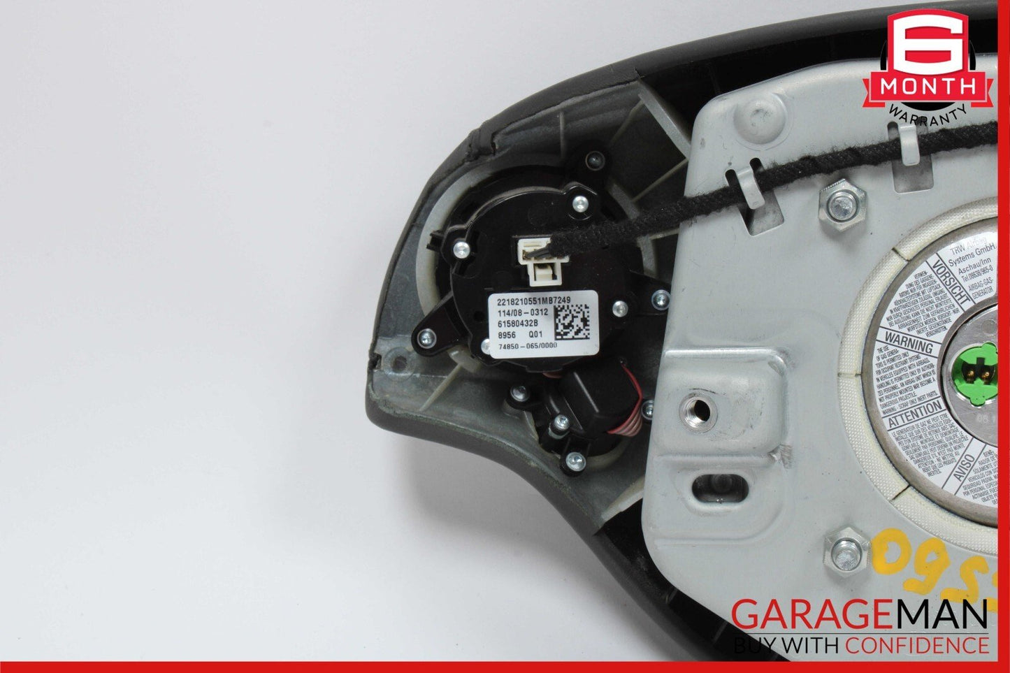 07-10 Mercedes W221 S550 CL500 CL550 Steering Wheel Airbag Air Bag Black OEM