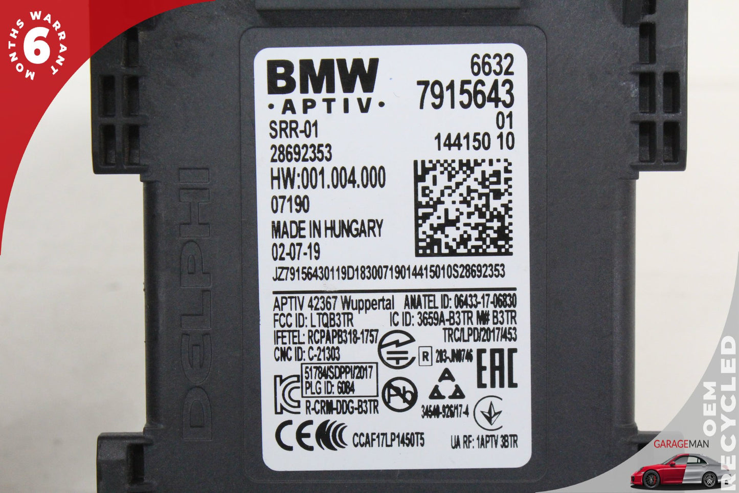 18-23 BMW G01 G02 G20 G30 Blind Spot Lane Change Radar Module 7915643 Set of 2
