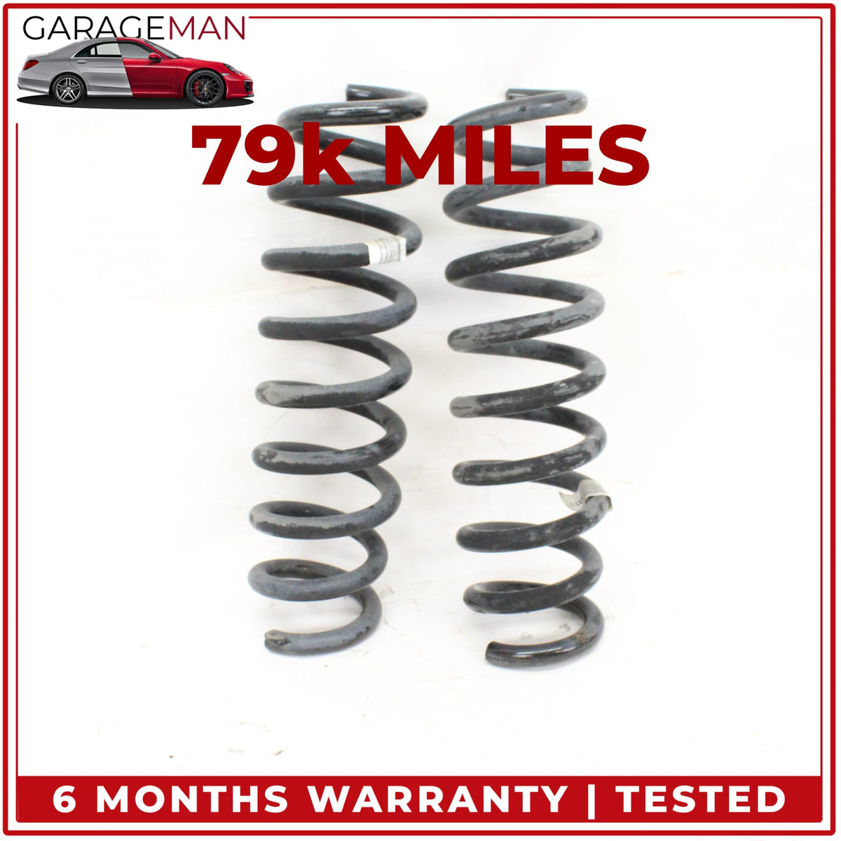 2012-2018 BMW 320i xDrive Rear Left and Right Side Coil Spring Set 6851726 OEM