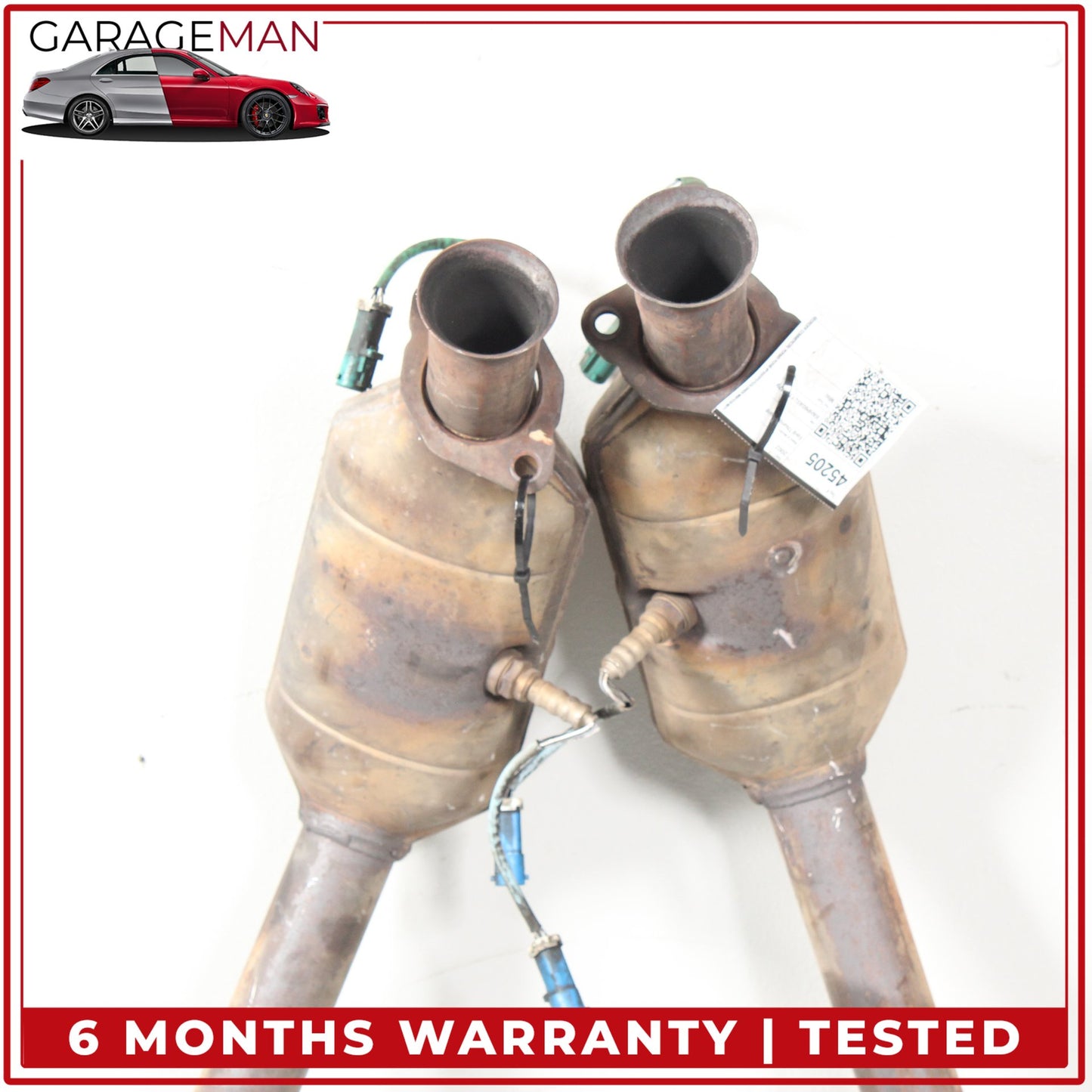 2002-2005 Ford Thunderbird RWD Left and Right Side Exhaust Downpipe Set OEM