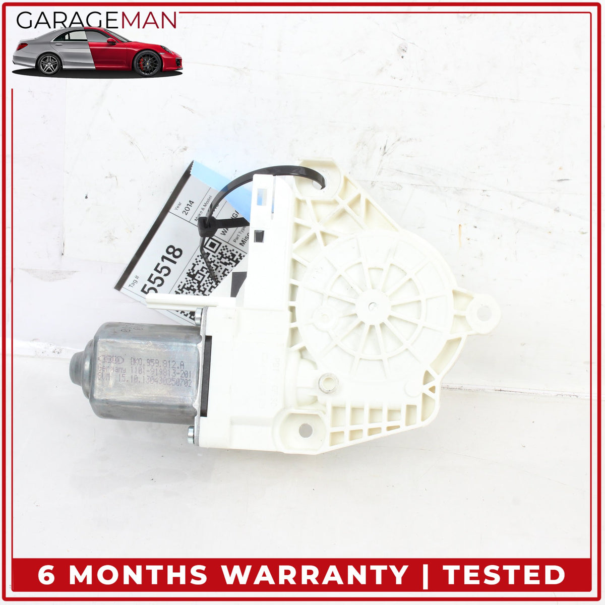 2009-2018 Audi A6 Rear Right Side Window Regulator Motor 8K0959812A OEM