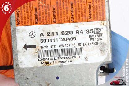 2003-2011 Mercedes W219 CLS550 Airbag Air Bag Sensor Module 2118209485 OEM
