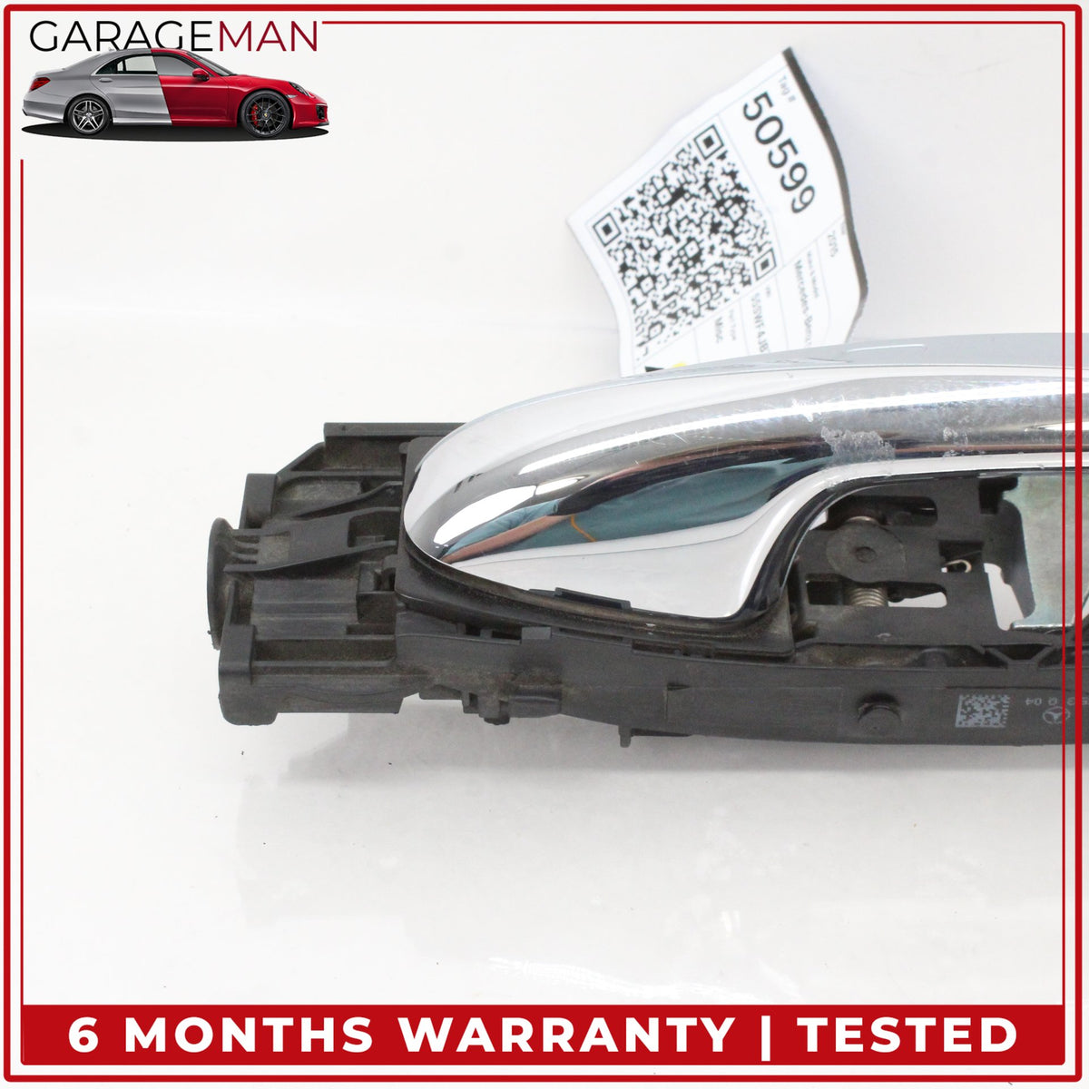 2015-2020 Mercedes W205 C300 Rear Left Side Exterior Door Handle Silver OEM