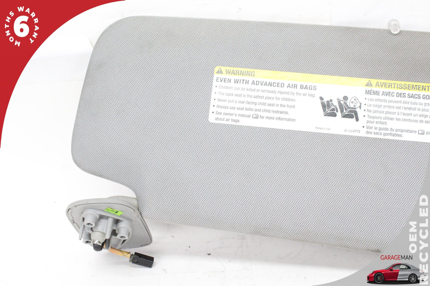 2014-2019 Chevrolet Silverado 1500 Front Left Side Sun Visor Gray 23459655 OEM