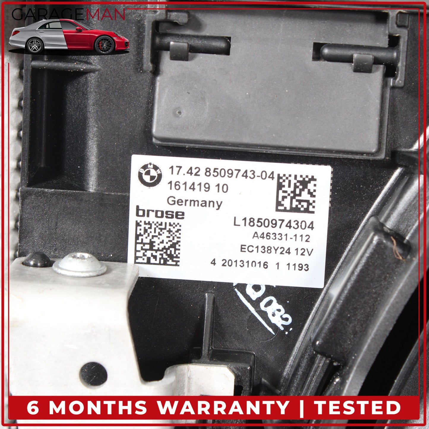 2010-2019 BMW 650i Engine Cooling Radiator Fan Motor AC Condenser Assembly OEM