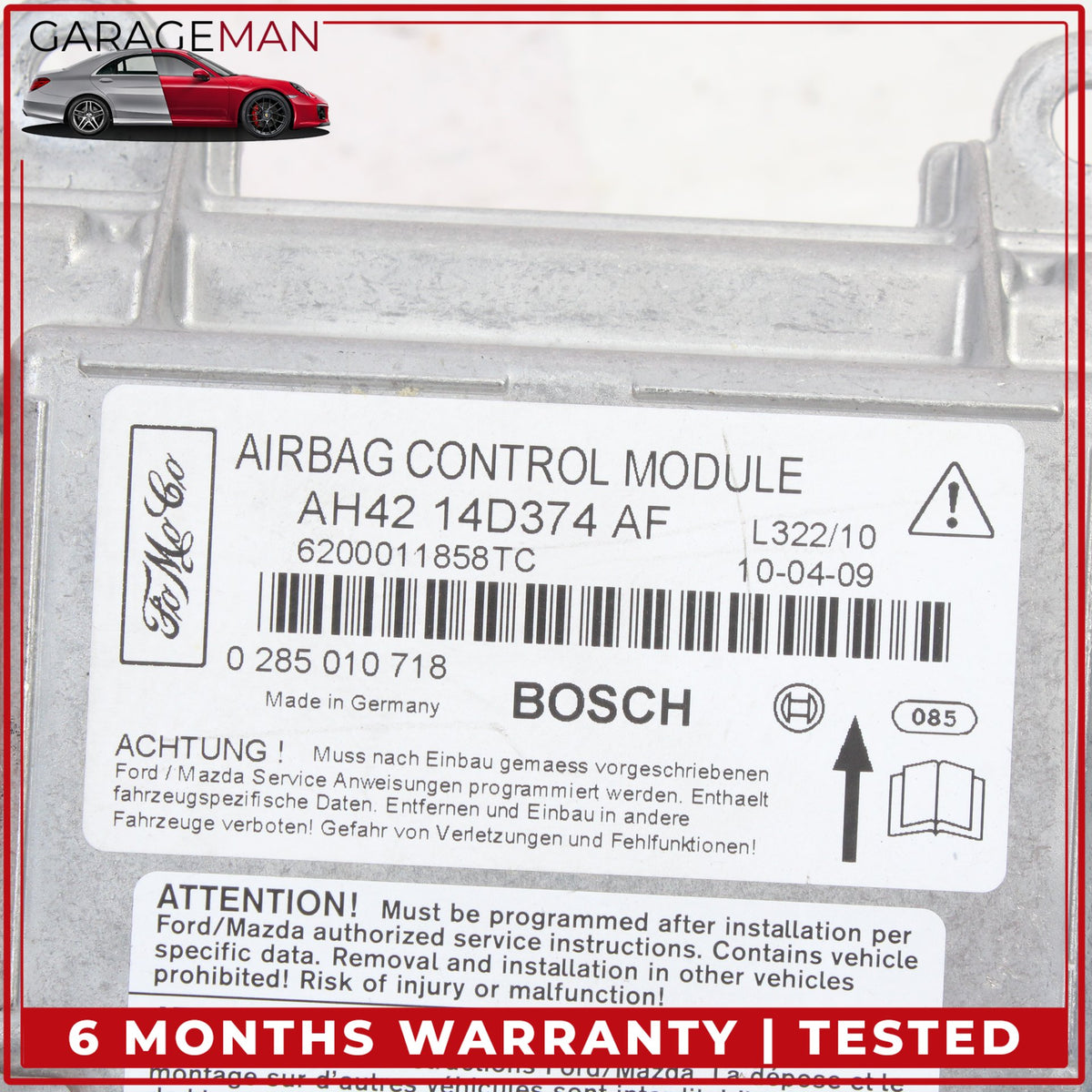 2010-2012 LR Range Rover L322 SRS Restraint Diagnostic Control Module OEM