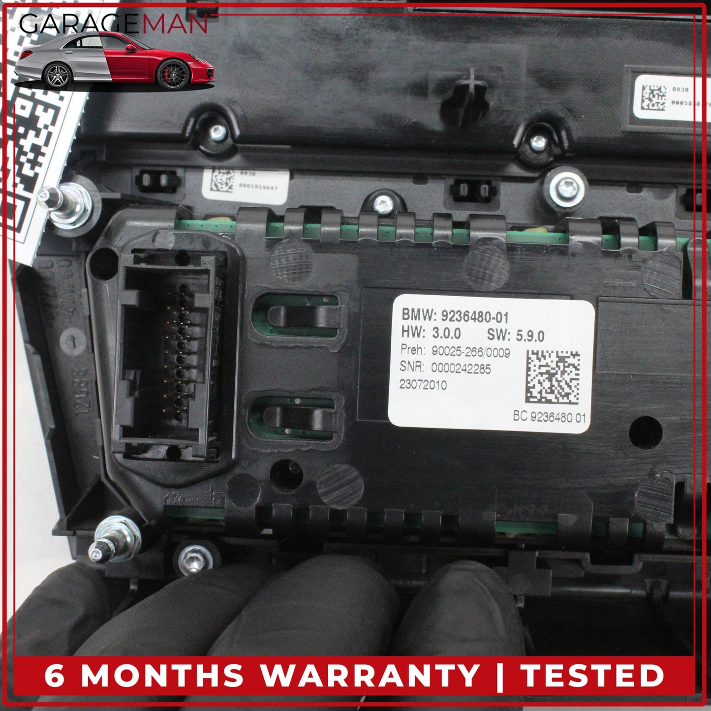 2011-2016 BMW 550i Front AC Climate Control Panel Audio CD Player 9236480 OEM