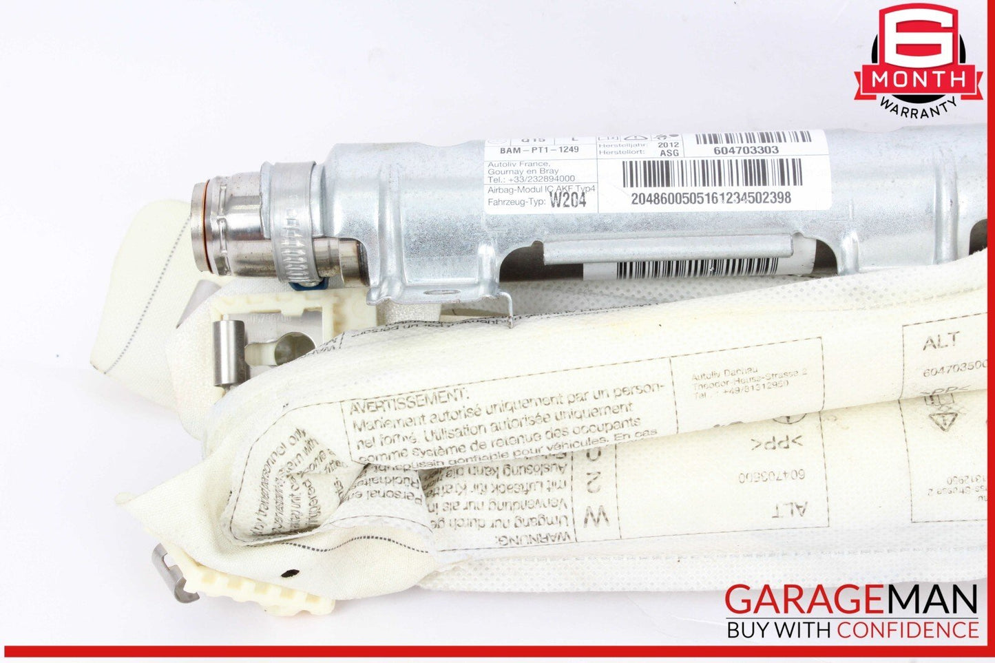 08-14 Mercedes W204 C250 C300 Left Side Roof Curtain Airbag Air Bag OEM