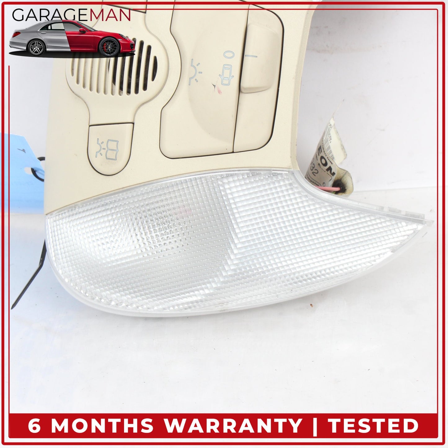 2005-2012 Mercedes R230 SL500 Front Upper Overhead Dome Light Lamp Beige OEM