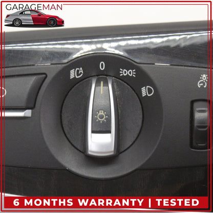 2011-2016 BMW 550i 528i Front Left Side Headlight Control Switch w/ Trim OEM
