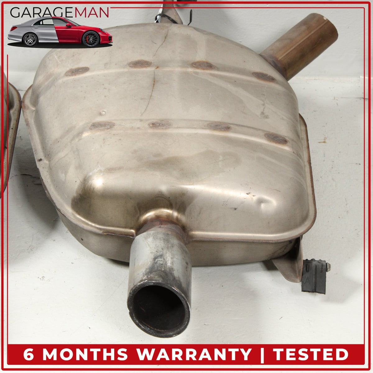 2012-2016 BMW 640i F12 Rear Left and Right Side Exhaust Muffler Set 7646938 OEM