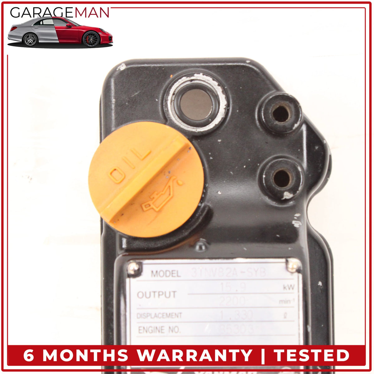 Yanmar 3TNV82A-SYB 3 Cyl Diesel Engine Cylinder Head Valve Cover AM882142