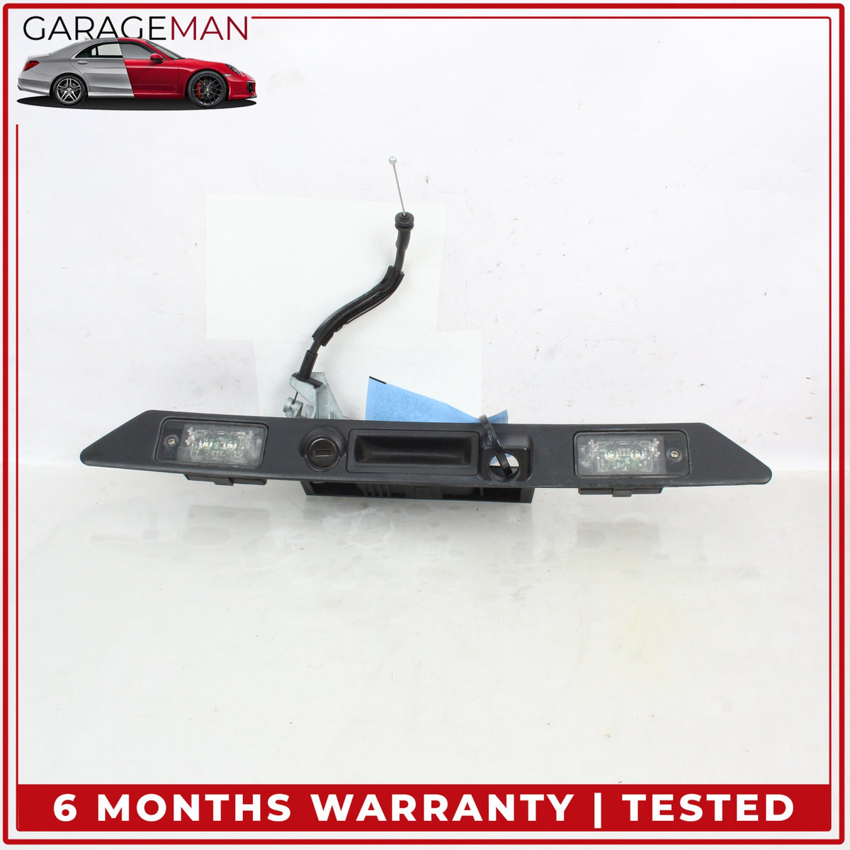 2011-2018 Audi A8 S8 Rear Trunk Lid License Plate Panel w/ Lock Cylinder OEM