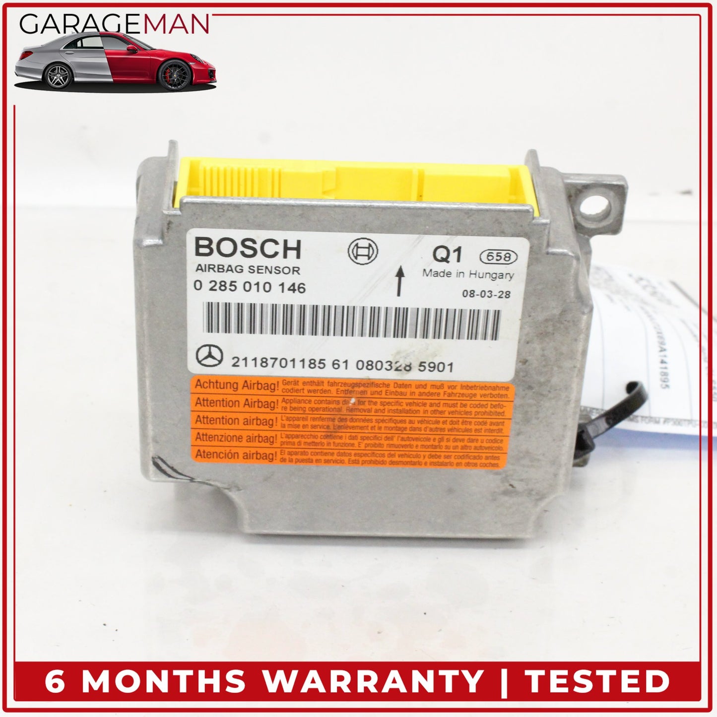 2003-2011 Mercedes W219 CLS550 Air Bag Airbag Sensor Module Bosch 2118701185 OEM