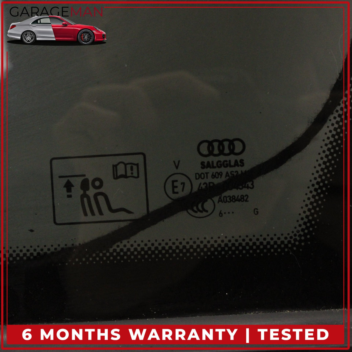 2017-2024 Audi Q7 Rear Right Passenger Side Quarter Window Glass 4M0845298C OEM