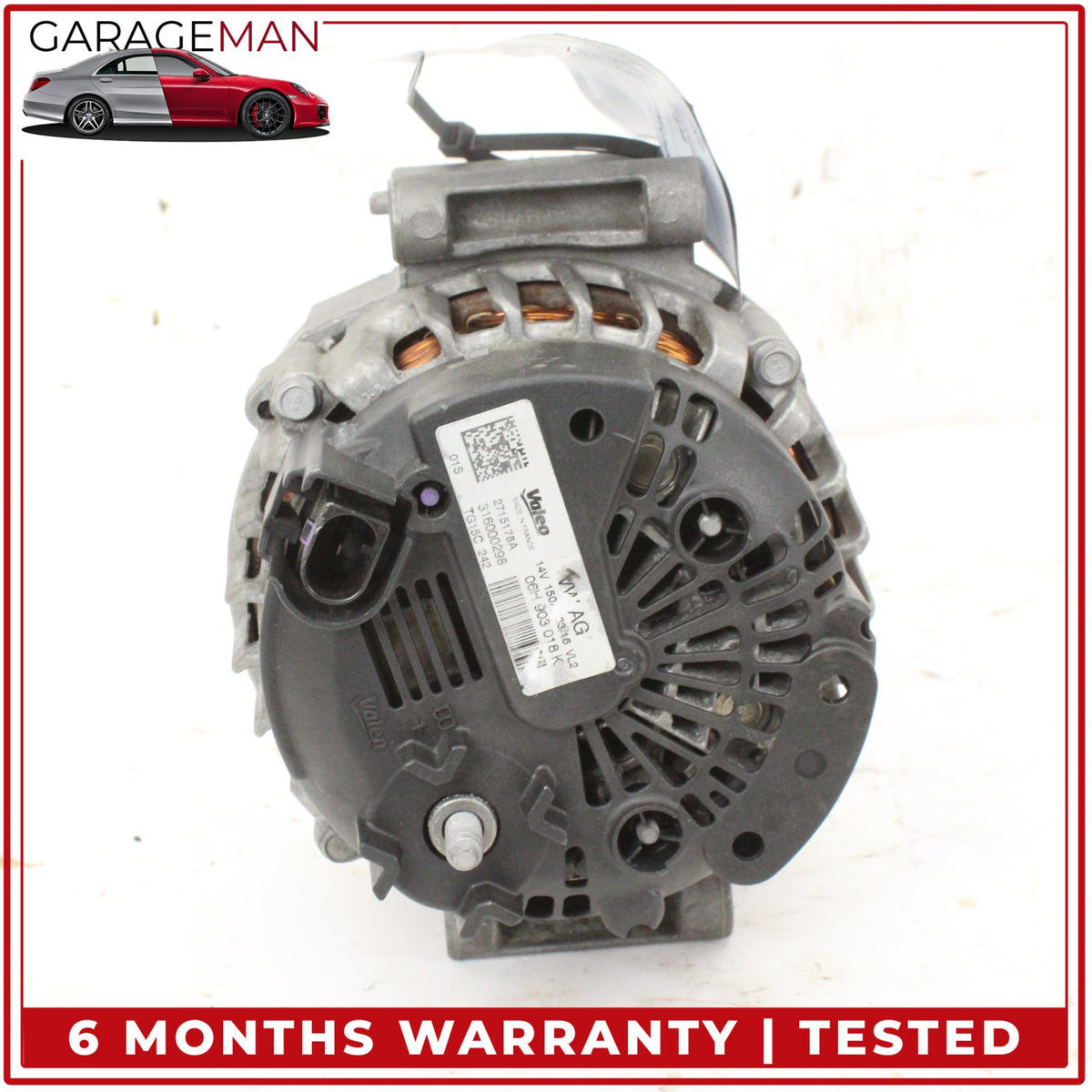 2016-2018 Audi A6 2.0L Engine Motor Alternator Generator 14V 150A 06H903018K OEM
