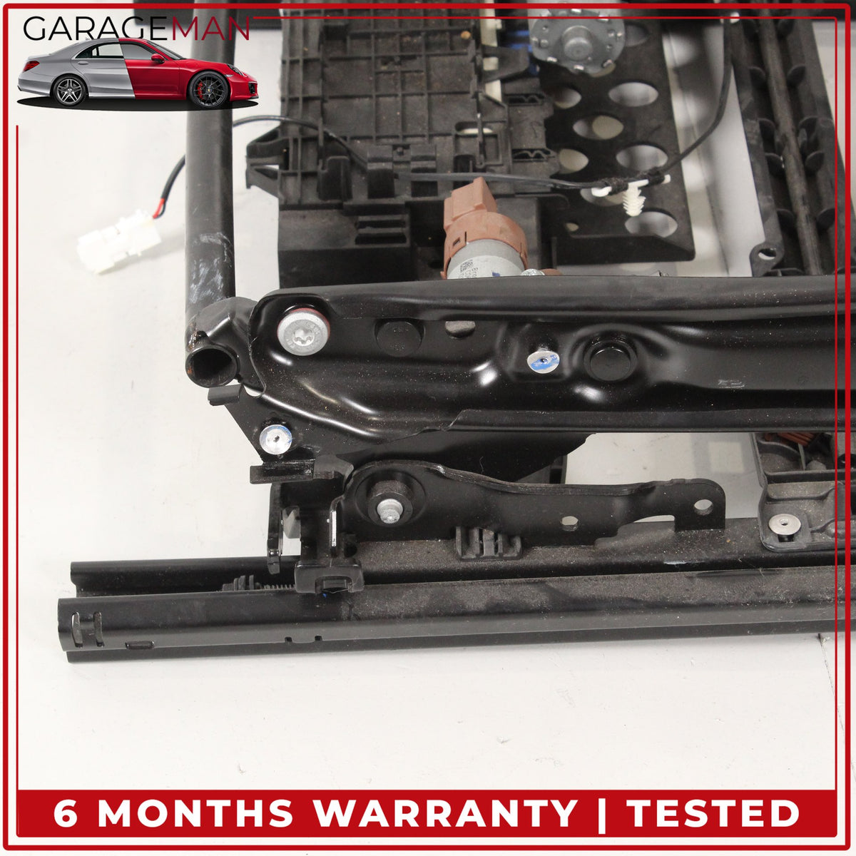 2017-2023 BMW 530e G30 Front Left Side Lower Seat Track Frame Rail w/ Motors OEM