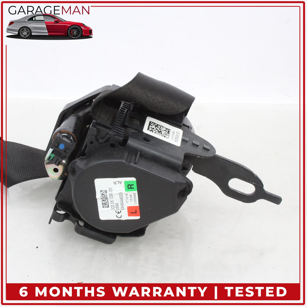 2017-2023 BMW 530e G30 Rear Left and Right Side Seat Belt Set Black 7455625 OEM