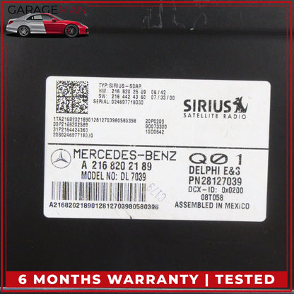 2007-2014 Mercedes W219 CLS550 Sirius Satellite Radio Receiver 2168202189 OEM
