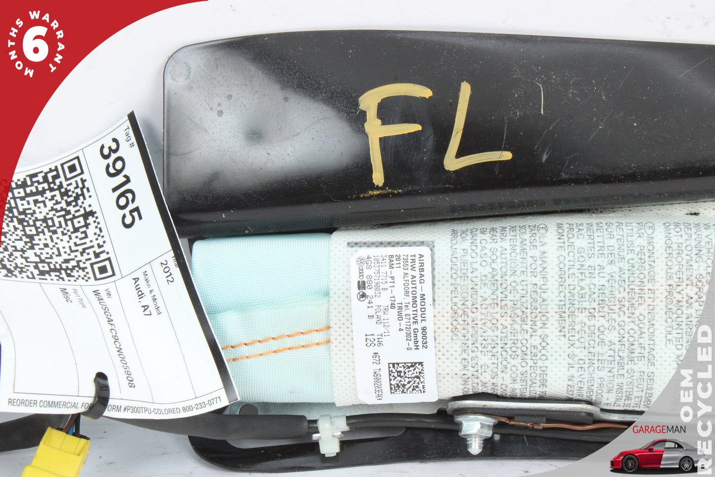 2012-2018 Audi A7 S7 RS7 Front Left Side Seat Airbag Air Bag 4G8880241B OEM