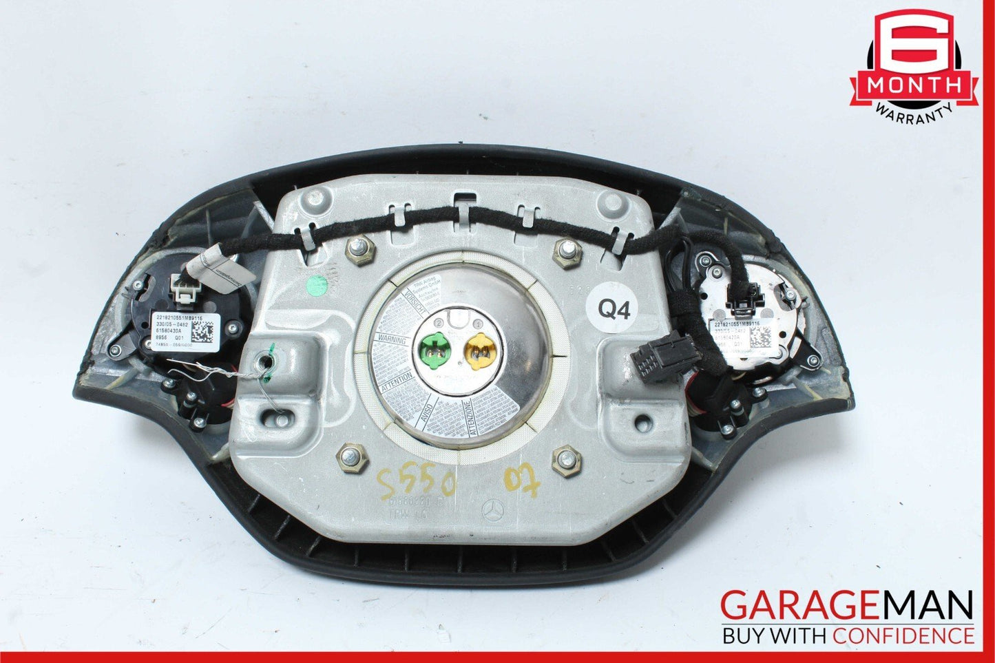 07-10 Mercedes W221 S550 CL550 S450 Steering Wheel Airbag Air Bag Black OEM