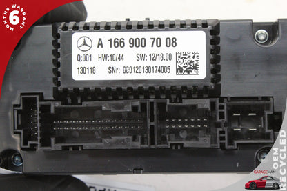 12-19 Mercedes-Benz GL450 X166 A/C Heater Climate Control Switch 1669007008
