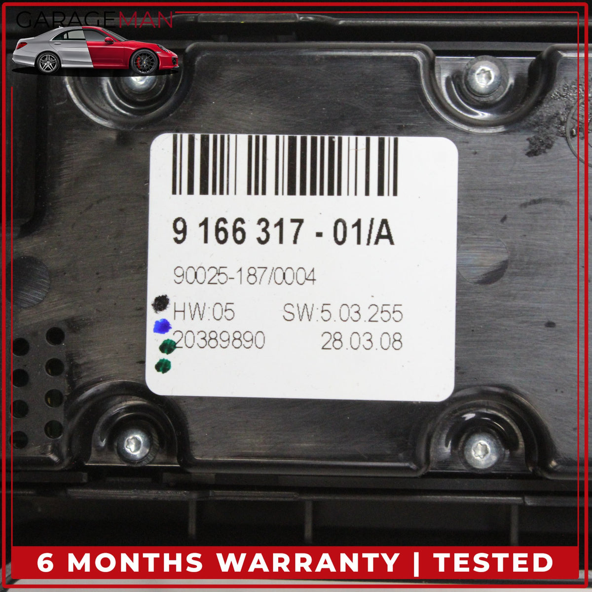2007-2014 BMW X5 X6 Rear AC A/C Climate Control Switch Panel w/ Trim 9166317 OEM