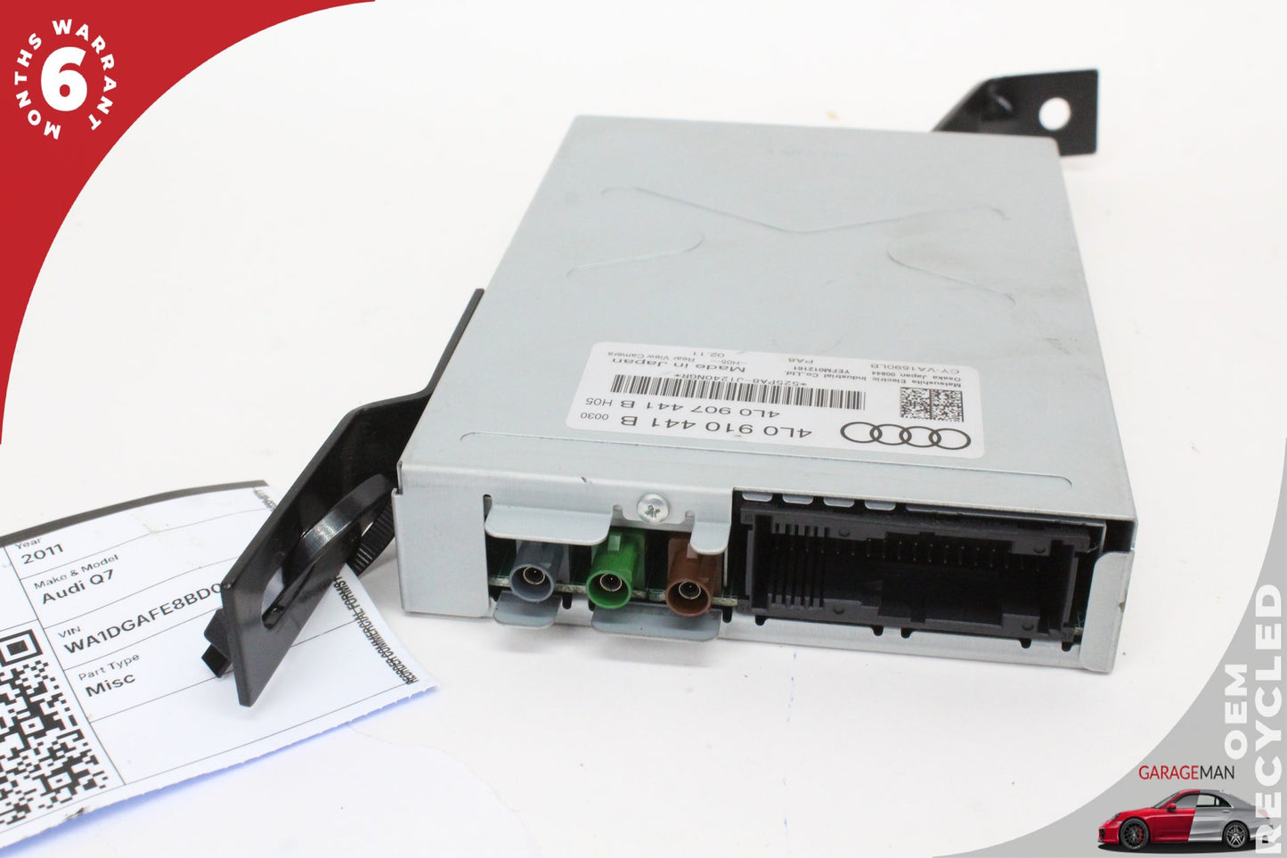 2007-2015 Audi Q7 SUV Rear View Backup Camera Control Module Unit 4L0910441B OEM