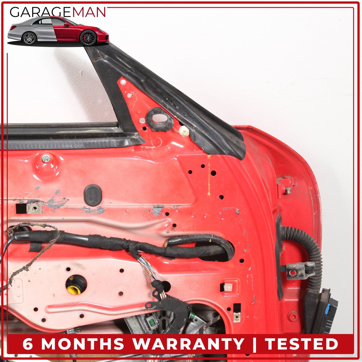 1997-2005 Porsche 911 996 Front Left Driver Side Door Shell Red 99653101104 OEM