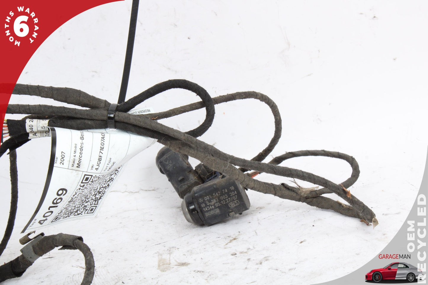 2006-2009 Mercedes X164 GL450 Rear Bumper Parking Sensor Wire Harness PDC OEM