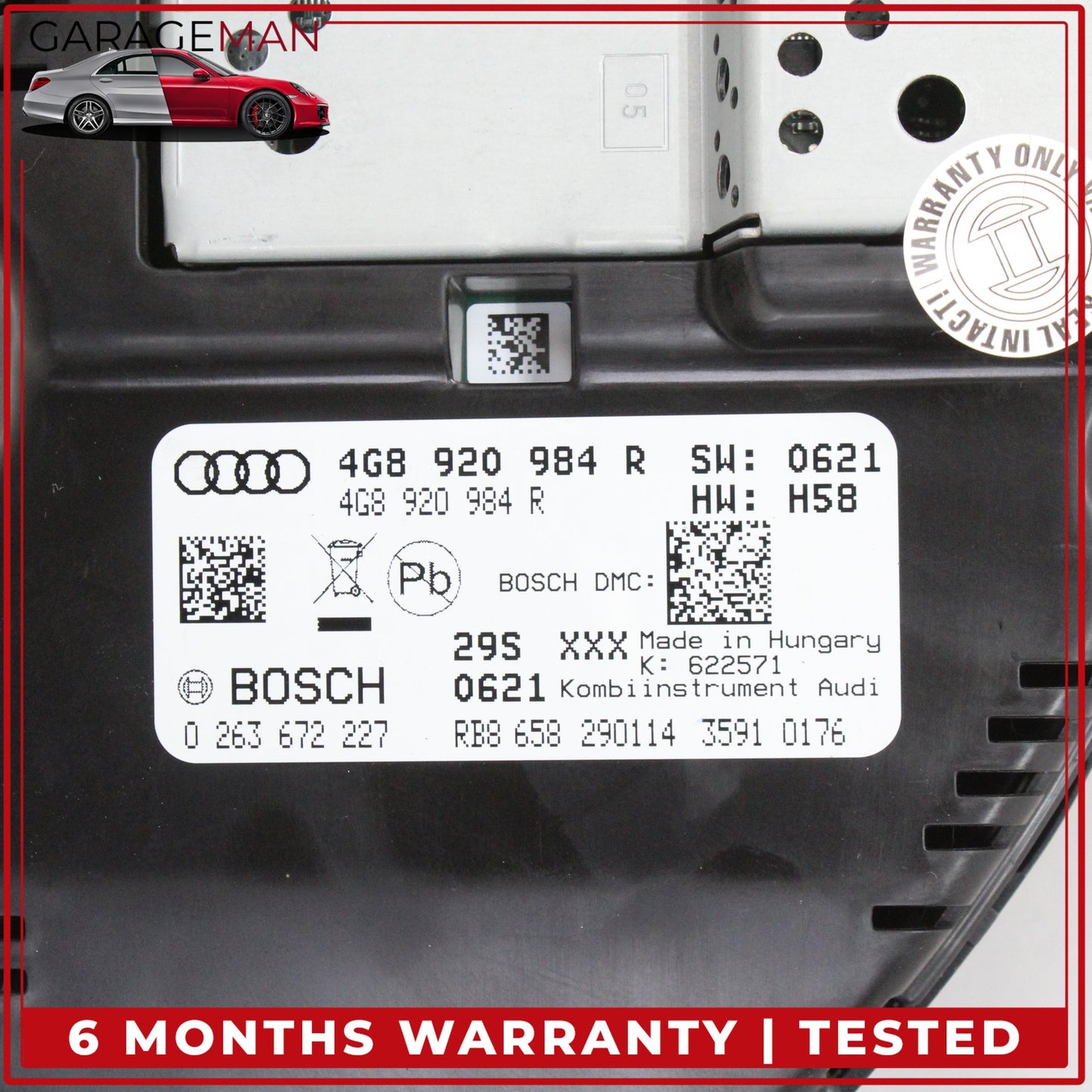 2014-2015 Audi A6 A7 Speedometer Instrument Cluster Gauge Bosch 4G8920984R OEM