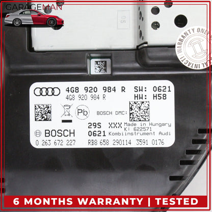 2014-2015 Audi A6 A7 Speedometer Instrument Cluster Gauge Bosch 4G8920984R OEM