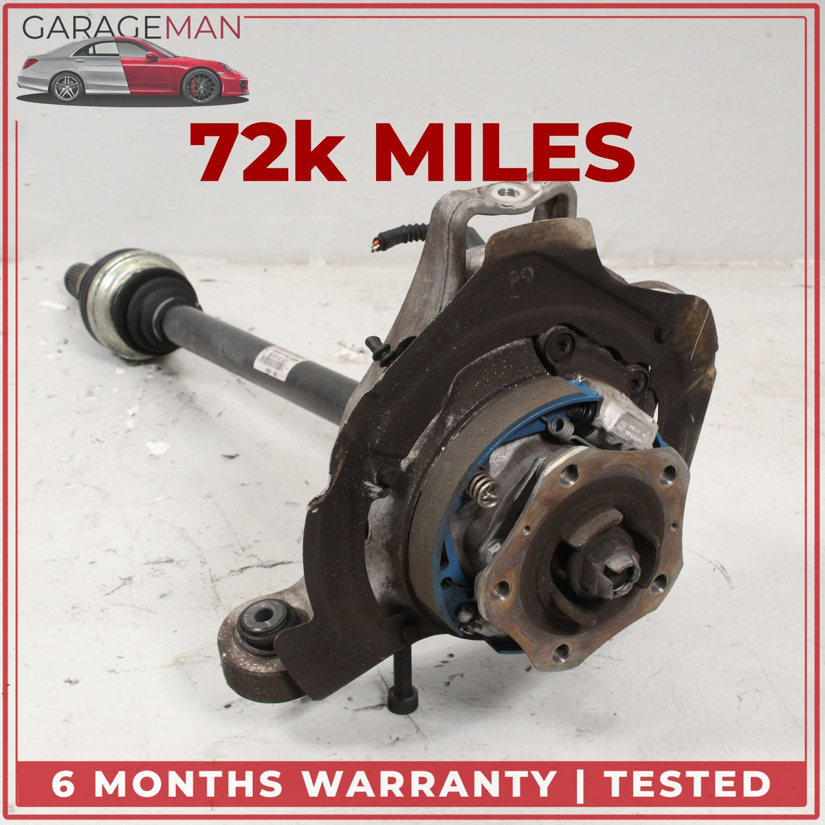 2010-2016 Porsche Panamera 970 Rear Left Spindle Knuckle Wheel Hub w/ Shaft OEM