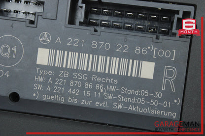 2007-2013 Mercedes S550 W221 Front Right Seat Control Module 2218702286