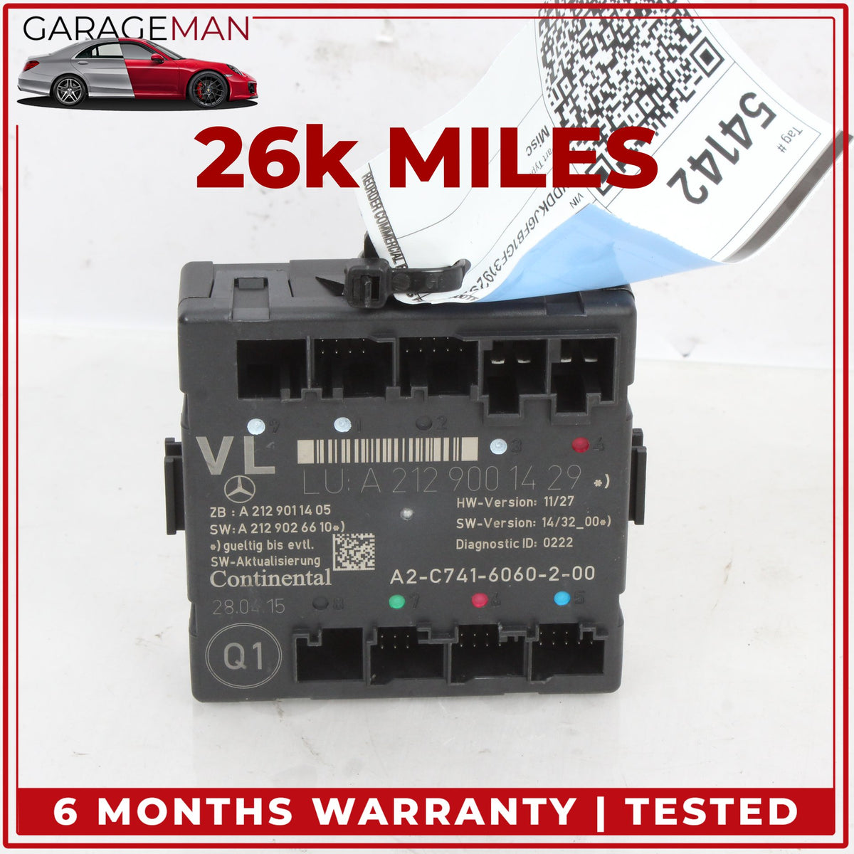 2008-2018 Mercedes C207 E400 Coupe Front Left Side Door Control Module Unit OEM