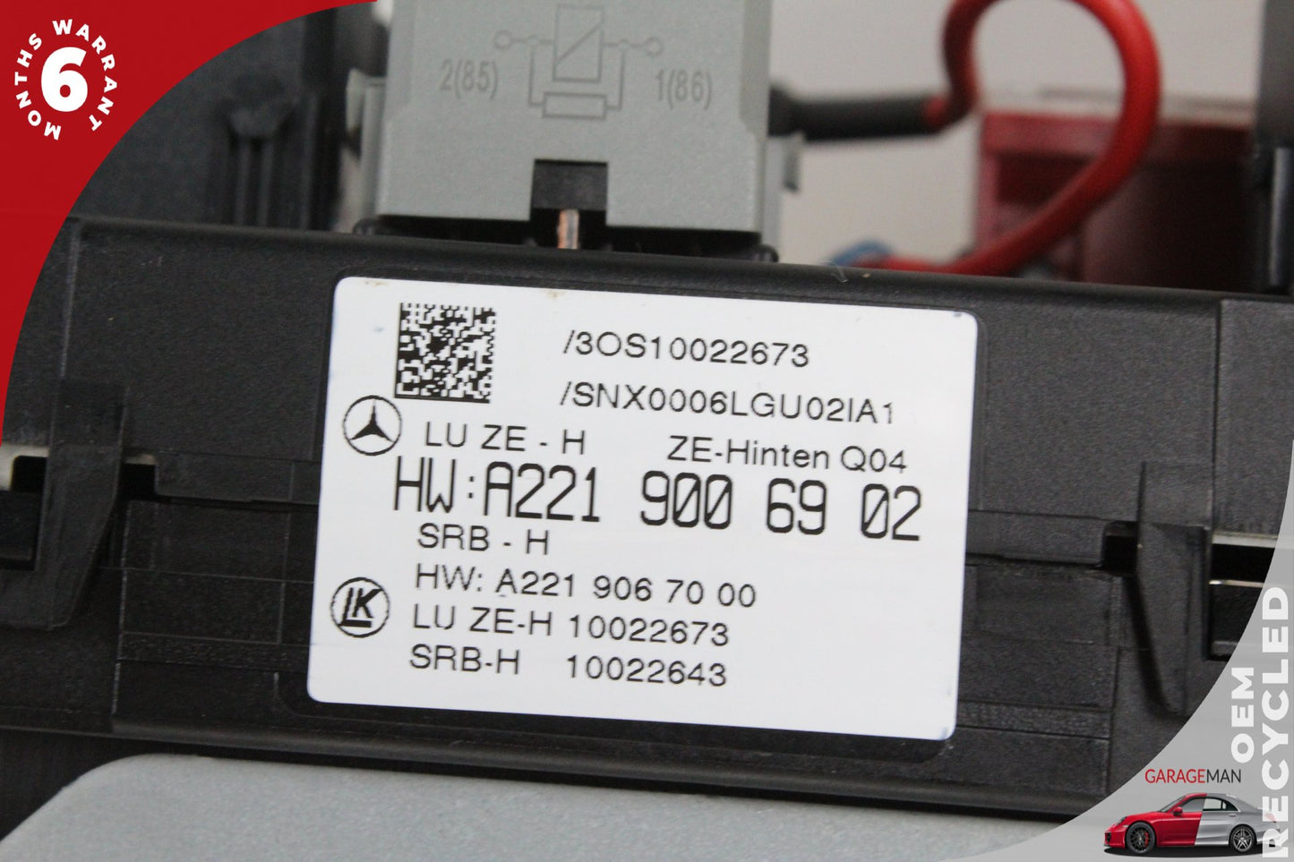 2010-2014 Mercedes W221 S500 CL550 Rear Trunk Fuse Box Relay 2219006902 OEM