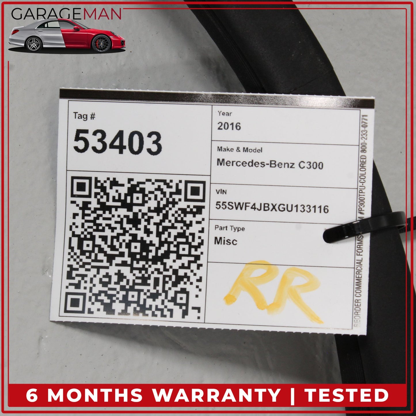 2015-2021 Mercedes W205 C300 Rear Left or Right Door Weather Strip Rubber OEM