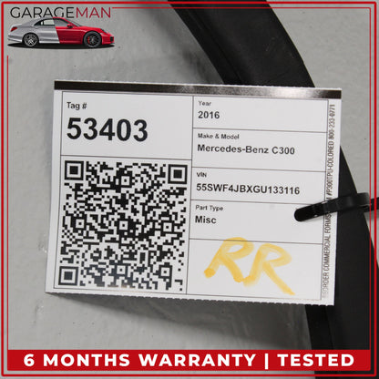2015-2021 Mercedes W205 C300 Rear Left or Right Door Weather Strip Rubber OEM