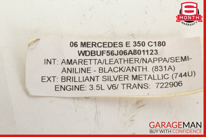2006-2009 Mercedes W211 E350 Engine Motor Wiring Wire Harness Loom Assembly OEM