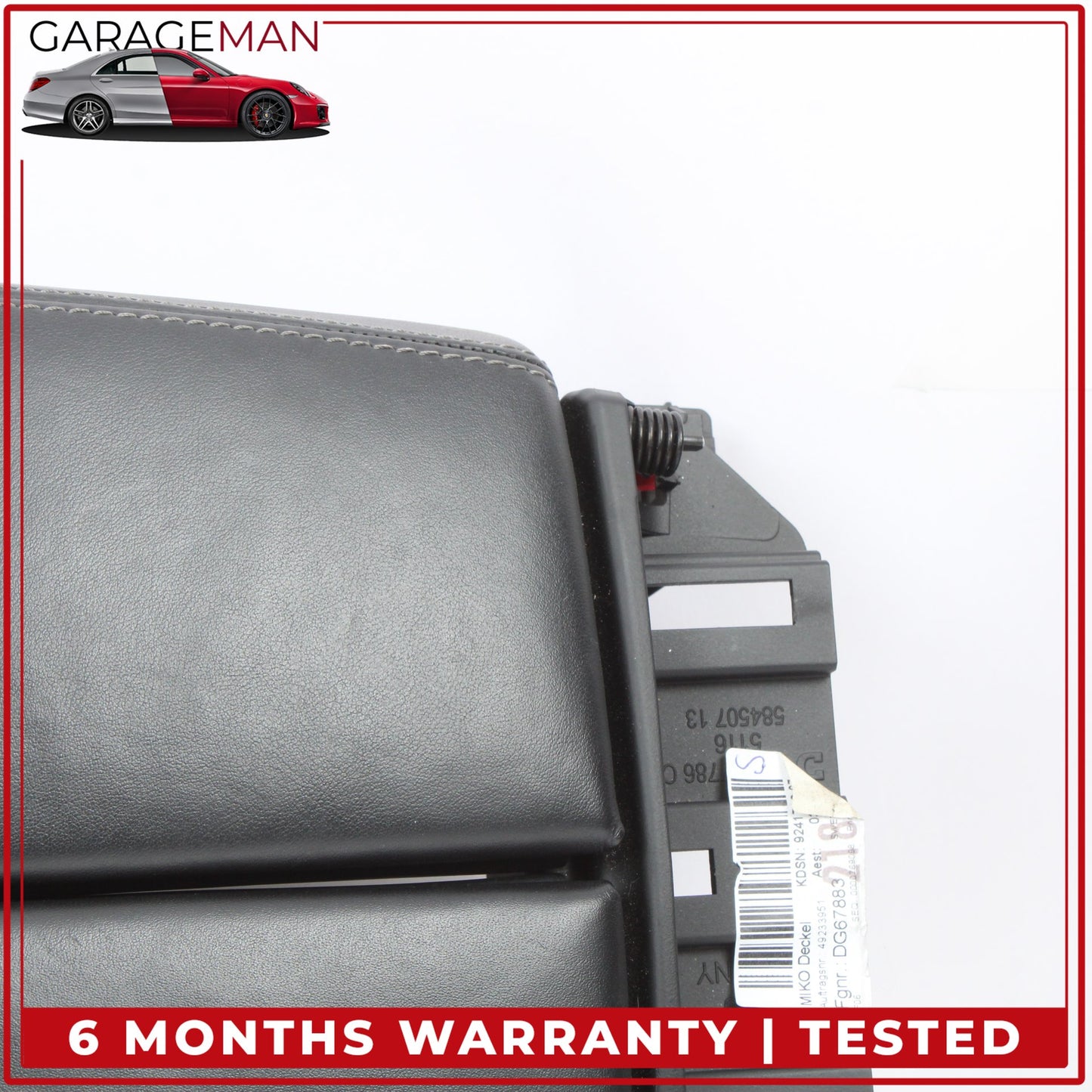 2012-2019 BMW 650i F06 Front Center Armrest Lid Cover Black Nappa Leather OEM