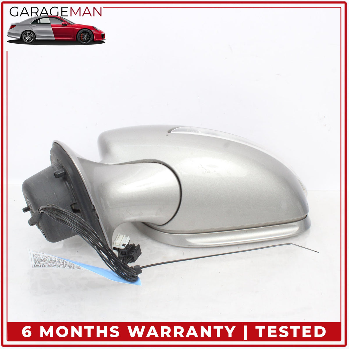 2007-2009 Mercedes W211 E350 Left Side Door Rear View Mirror Silver Metallic OEM