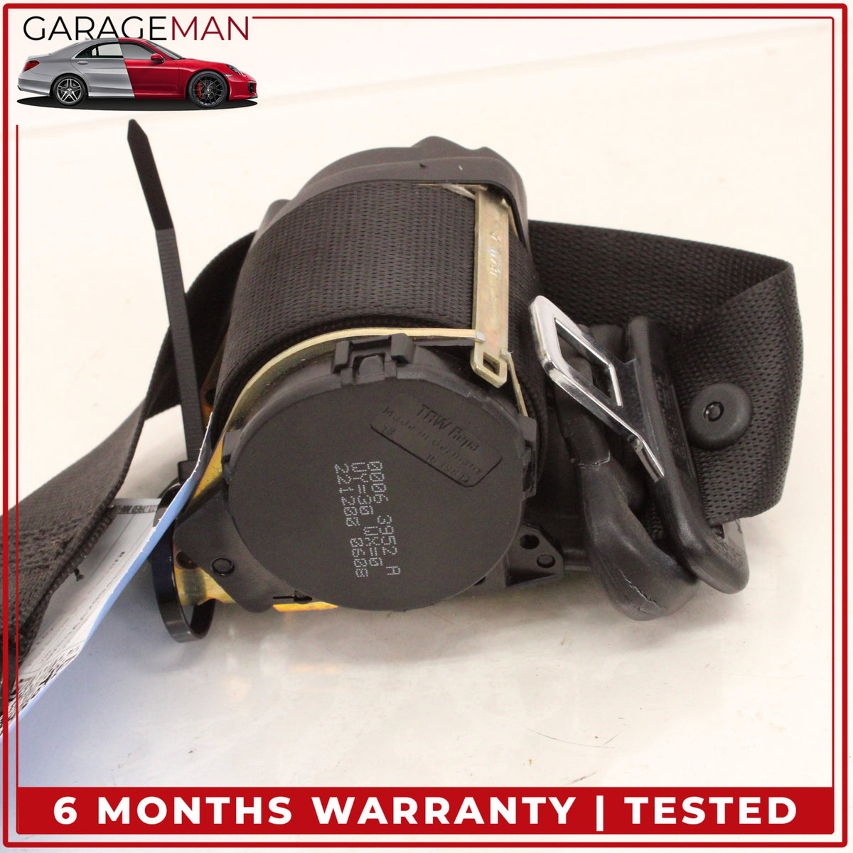 1999-2001 Porsche 911 Carrera 996 Rear Right Passenger Side Seat Belt Black OEM